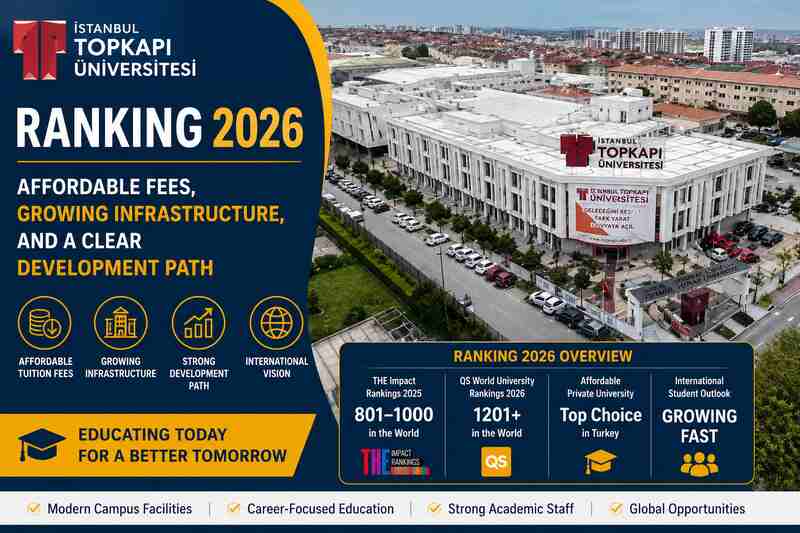 Istanbul Topkapi University Ranking 2026: Affordable Fees, Growing Infrastructure, and a Clear Development Path