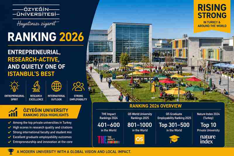 Ozyegin University Ranking 2026: Entrepreneurial, Research-Active, and Quietly One of Istanbul's Best