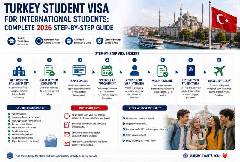 Turkey Student Visa for International Students: Complete 2026 Step-by-Step Guide